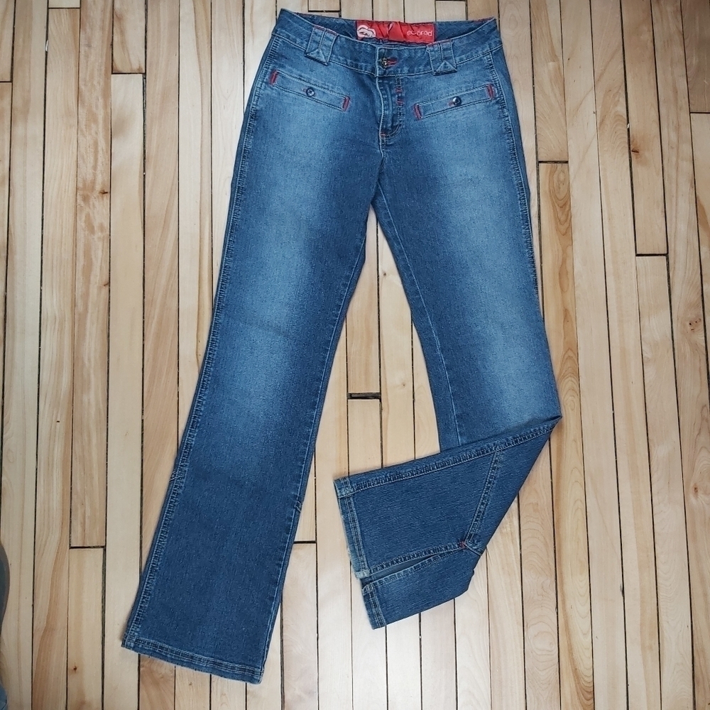 Vintage Ecko Red flare jeans low rise size 7 - Picture 2 of 7